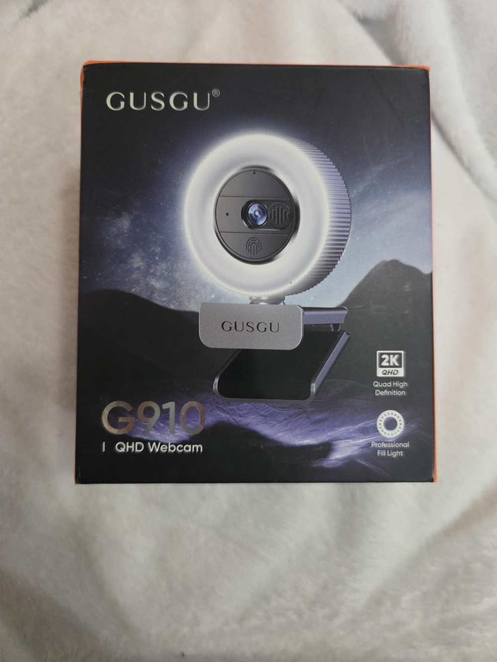 G910 QHD Webcam with Ring Light - Silver/Black